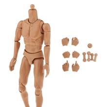 Flexible 1:6 escala hombro estrecho cuerpo masculino 12 ''figura de acción humano bosquejo 2024 - compra barato