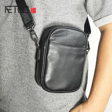 AETOO деловая сумка-Кроссбоди из воловьей кожи первого слоя, Мужская нагрудная сумка, сумка из искусственной кожи, сумка через плечо в стиле ретро 2024 - купить недорого