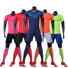 Conjunto de camisa de futebol masculina, conjunto de roupas de futebol para homens e crianças, uniformes de treino 2024 - compre barato