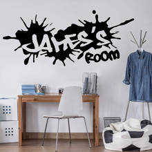 Custom Name Graffiti Street culture Wall Sticker Boy Room Nursery Personalized Name Graffiti  Decal Bedroom Vinyl Home Decor 977 2024 - buy cheap