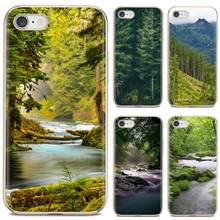 Зеленый лес реки печать силиконовый чехол для Samsung Galaxy Note 3, 4, 5, 8, 9, S3 S4 S5 мини S6 S7 край S8 S9 S10 плюс 2024 - купить недорого