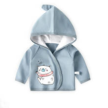 Casacos de manga longa com capuz, jaqueta fofa para bebês meninos e meninas roupas para recém-nascidos de inverno 2024 - compre barato