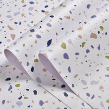 Самоклеящаяся настенная бумага Terrazzo, виниловая самоклеящаяся бумага для стен, контактная бумага для детской, спальни, кухни, украшение для дома 2024 - купить недорого