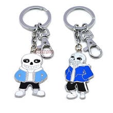 Undertale Sans Papyrus Skull Cosplay Metal Keychain Keyring Cartoon Car Bag Key Ring Pendant Accessories Gift 2024 - buy cheap