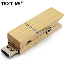 Text me pen drive usb com clipe de madeira, de bordo 4gb 8gb 16gb 32gb 64gb presente u disk 2024 - compre barato