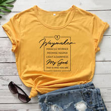 Camiseta de Waymaker Isaiah 42:16 para mujer, camisa con estampado de la Biblia, iglesia católica, religión inspiradora, Top Premium 2024 - compra barato