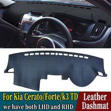 Leather Dashmat Dashboard Cover Pad Dash Mat Carpet Car-styling Accessories For Kia Cerato Forte k3 TD 2009 2010 2011 2012 RHD 2024 - buy cheap