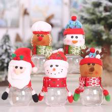 1PC Cute Christmas Candy Jar Xmas Decoration Bubble Candy Storage Box Transparent Plastic Candy Can Bottle Holder Box Dropship 2024 - buy cheap