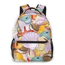 OLN-mochila escolar con fondo de conchas de mar para mujer, bolso de viaje para ordenador portátil, Notebook, 2021 2024 - compra barato