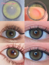 CherryCon КИТ темно-зеленые маленькие цветные контактные линзы ежегодно Цветной мягкий для глаз для контактных линз Близорукость градусов 2 шт./пара 2024 - купить недорого