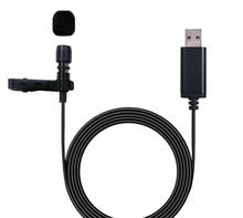 Portable USB Mini Microphone 2m Lapel Lavalier Mic Clip-on External Buttonhole Microphones for Laptop PC Computer Recording Chat 2024 - buy cheap