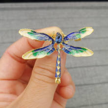 Crystal Vintage Dragonfly Brooches for Women Large Insect Brooch Pin Fashion Dress Coat Accessories Cute Jewelry 2024 - buy cheap