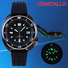 Heimdallr PVD Black Mechanical Watches Men 2020 New Automatic Wristwatch C3 Luminous Sapphire Crystal 316L Steel Diver Watch Man 2024 - buy cheap