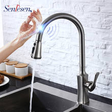 Senlesen Sense Nickle Mixer Faucet Pull Out Spout Kitchen Sink Mixer Tap with Stream Sprayer Head Chrome/Black/Nickle Golden 2024 - buy cheap