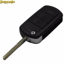 jingyuqin Key Shell Fob For Land Rover Range Rover Discovery Sport LR3 3 Buttons Flip Remote Car Key Case Blanks Uncut Blade 2024 - buy cheap