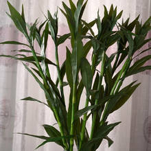 Fake Fortune Bamboo Green Artificial Leaf Plastic Plants Garden Home Table Decorative Flowers 2024 - купить недорого