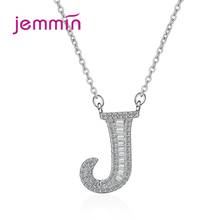 Women Necklaces 26 English Letters A-Z Pendant for Friend Birthday Gift 925 Sterling Silver Clear Cubic Zircon Bling Collar 2024 - buy cheap