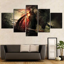 Arte de pared en lienzo para decoración del hogar, carteles en HD, imágenes de Samurai Ninja e impresiones, pinturas modernas para sala de estar, 5 piezas 2024 - compra barato