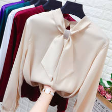 Women Blouse Light Diamond Bow Satin Chiffon Shirt Women's Autumn  Winter Loose Long Sleeve Shirt Blusas Ropa De Mujer 2024 - buy cheap
