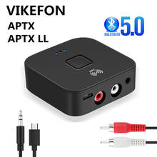Bluetooth 5.0 RCA Audio Receiver APTX LL 3.5mm 3.5 AUX Jack Music Wireless Adapter With Mic NFC For Car TV Speakers 2024 - buy cheap
