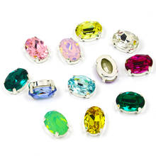 Strass-gemas ovaladas con diamantes de imitación, accesorio de garra, cristal K9, piedras para coser, apliques de diamantes para costura, ropa, zapatos 2024 - compra barato