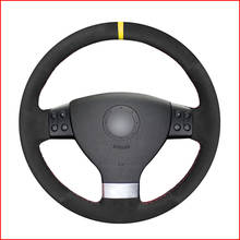 Black Suede Hand Sew Steering Wheel Cover for Volkswagen Golf 5 2005-2009 Passat B6 Jetta 3 Tiguan Touran 2008 2009 2010 2024 - buy cheap