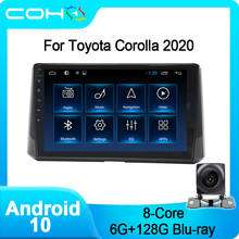 COHO-Radio con Gps para coche, reproductor Multimedia con Android 2020, ocho núcleos, 6 + 10,0G, estéreo, para Toyota Corolla 128 2024 - compra barato