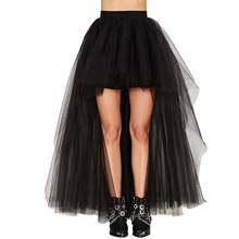 Women Adult 3 Layers Gothic Tulle Irregular Shape Skirts Sexy High Low Tutu Skirts Ballet Princess For Party Wedding 2024 - buy cheap