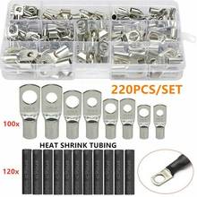 100 CPS Assortment Copper Lug Ring Car Battery Terminals Electrical Wire Crimp Connector With Cover Automotive Kits 2024 - buy cheap