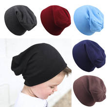 Brand Baby Hat Solid Color Cotton Knitted Baby Boy Caps Baby Girl Beanie Spring Autumn Winter Children's Hats 2024 - buy cheap