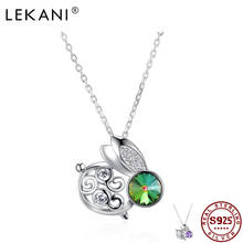 LEKANI Creative Animal Rabbit Pendant Necklaces Silver 925 Exquisite Crystal Women Necklace Chain Friends Anniversary Gift New 2024 - buy cheap
