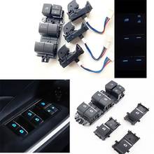Interruptor de botón de ventana de alimentación, luz LED de fondo azul hielo para Toyota RAV4, RAV 4, CHR 2019, 2020, controlador izquierdo 2024 - compra barato