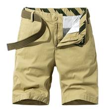 2021 Summer New Jogger Casual Men Cargo Shorts Khaki Loose Men Short Brand Clothing Men Military Cargo Shorts 2024 - buy cheap