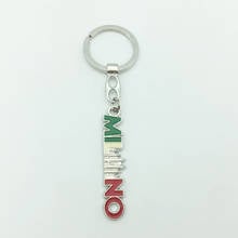 Fashion Tourist Souvenir Metal Bag Decoration Gift Key Chains Alloy Milano Letters Keyring Fancy Keychain Premium 2024 - buy cheap