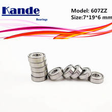 Подшипники Kande 607, 10 шт., ABEC-1, 607ZZ/ABEC-3, 607ZZ /ABEC-5, P5, 607 ZZ /EZO Z3V3, 607 2RS, миниатюрный шарикоподшипник 7*19*6 мм 2024 - купить недорого