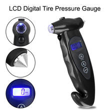 With Hammer Barometers Tester Backlight LCD Digital Car Tire Air Pressure Gauge Manometer for Car Truck Motorcycle Bike 2024 - buy cheap