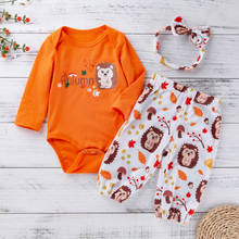 Spring and Autumn Infant Cartoon Printed Long Sleeve Romper 0-24M Baby Boys and Girls Cotton Breathable Comfortable Trousers Set 2024 - buy cheap