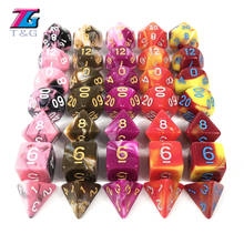 High Quality Mix Color Multi Sided Dices 7 Dice Set for DnD RPG Games Camping Travelling Kids Party Game As Gift 2024 - buy cheap