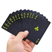 Preto pvc poker plástico à prova dwaterproof água jogando cartões festa jogo de tabuleiro esfrega poker 2024 - compre barato