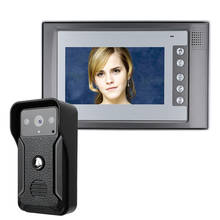 Видеодомофон с ЖК-экраном 7 дюймов TFT, проводной видеодомофон 700TVL, инфракрасная камера для улицы с поддержкой разблокировки 2024 - купить недорого