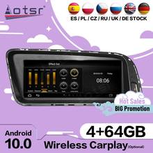 Carplay мультимедийный стерео Android 10 для Audi Q5 2009 2010 2011 2012 2013 2014 2015 GPS навигация аудио радио приемник головное устройство 2024 - купить недорого