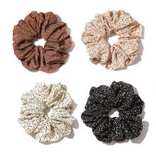 Ins Oversized Scrunchies Hair Ties Elastic Hair Bands Floral Ponytail Holder Spot Leopard Big Scrunchie Women Hair Accessories 2024 - buy cheap