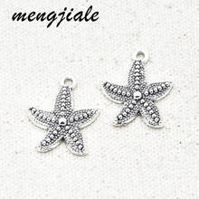 15pcs/lot Jewelry Making DIY Handmade Craft Charms antique silver Color Starfish Pendant 23x19mm 2024 - buy cheap