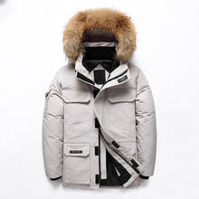 2022 Winter Men Duck Down Jacket Fur Collar Hooded Thick Parka Down Coat Men Winter Jackets Plus Size Snow Parka Overcoat 2024 - buy cheap