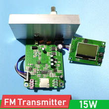 Transmisor FM PLL de 15W, audio estéreo, 76-108 MHz, frecuencia, pantalla LCD Digital, receptor de Radio, antena GP, HAM, 12V 2024 - compra barato