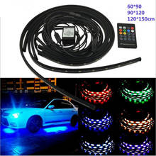 Tira de luces LED RGB para debajo del coche, 12V, IP65, Bluetooth, Control por aplicación, Color fluido, 90, 120cm, tubo bajo el cuerpo, luz de neón, 4 unidades 2024 - compra barato