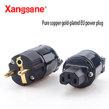 Xangsane FI-11 HiFi 1 set 24K Gold-Plated Power Plug EU version power plug  red copper Gold-Plated power plug 2024 - buy cheap