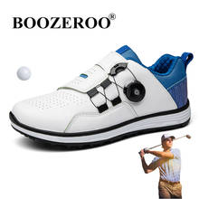 Zapatos de Golf de cuero para hombre, calzado de alta calidad, transpirable, impermeable, antideslizante, profesional, 2021 2024 - compra barato