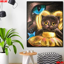 DIY Diamond Painting Cute black cat 5D rhinestone Cross Stitch Diamond Art Embroidery Mosaic Handmade Home Decoration puzzle 2024 - buy cheap