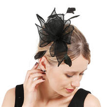 Meninas do sexo feminino sinamay mostrar fascinator headwear hai pente moda feminina chuch hairpin noiva casamento acessórios para o cabelo 2024 - compre barato
